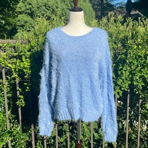 Apt. 9® Lurex Stitching Fuzzy Eyelash Crewneck Sweater